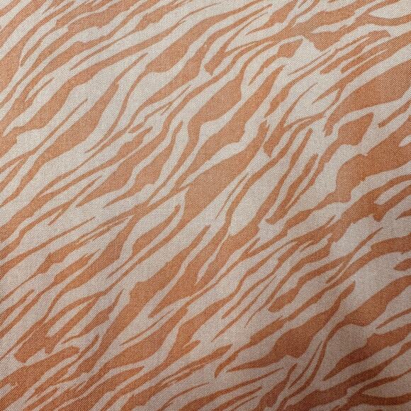 ALLFENIX Shirt Mens L Orange Zebra Print Short Sleeve Button Up Collared Casual - Picture 3 of 6